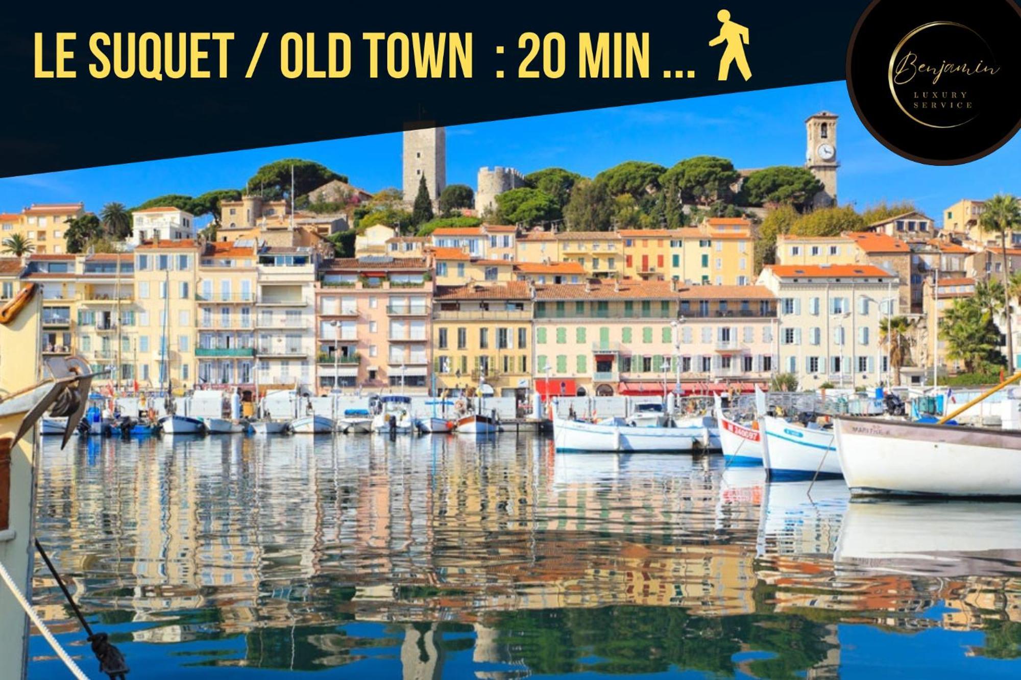 SuperCannes Center - Parking - Spacieux 70 Metres - Clim - Wifi Exterior foto